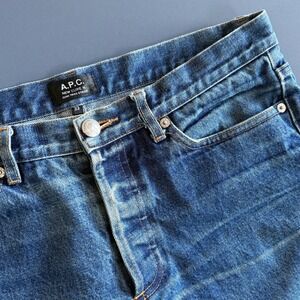 Mens APC New Cure H Jean Tres Etroit | Size 33W 33L | Indigo Straight Denim